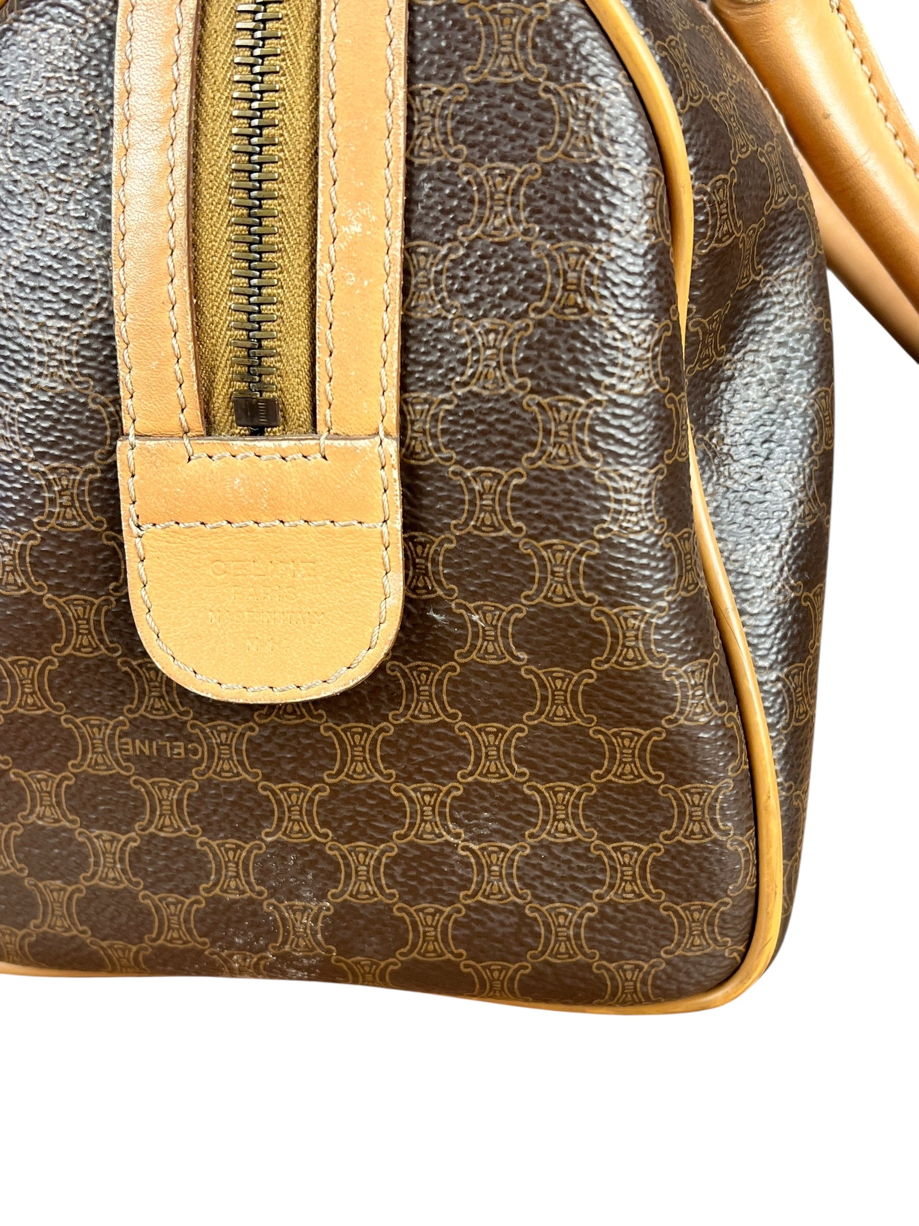 Celine Macadam Vintage Mini Boston Handbag