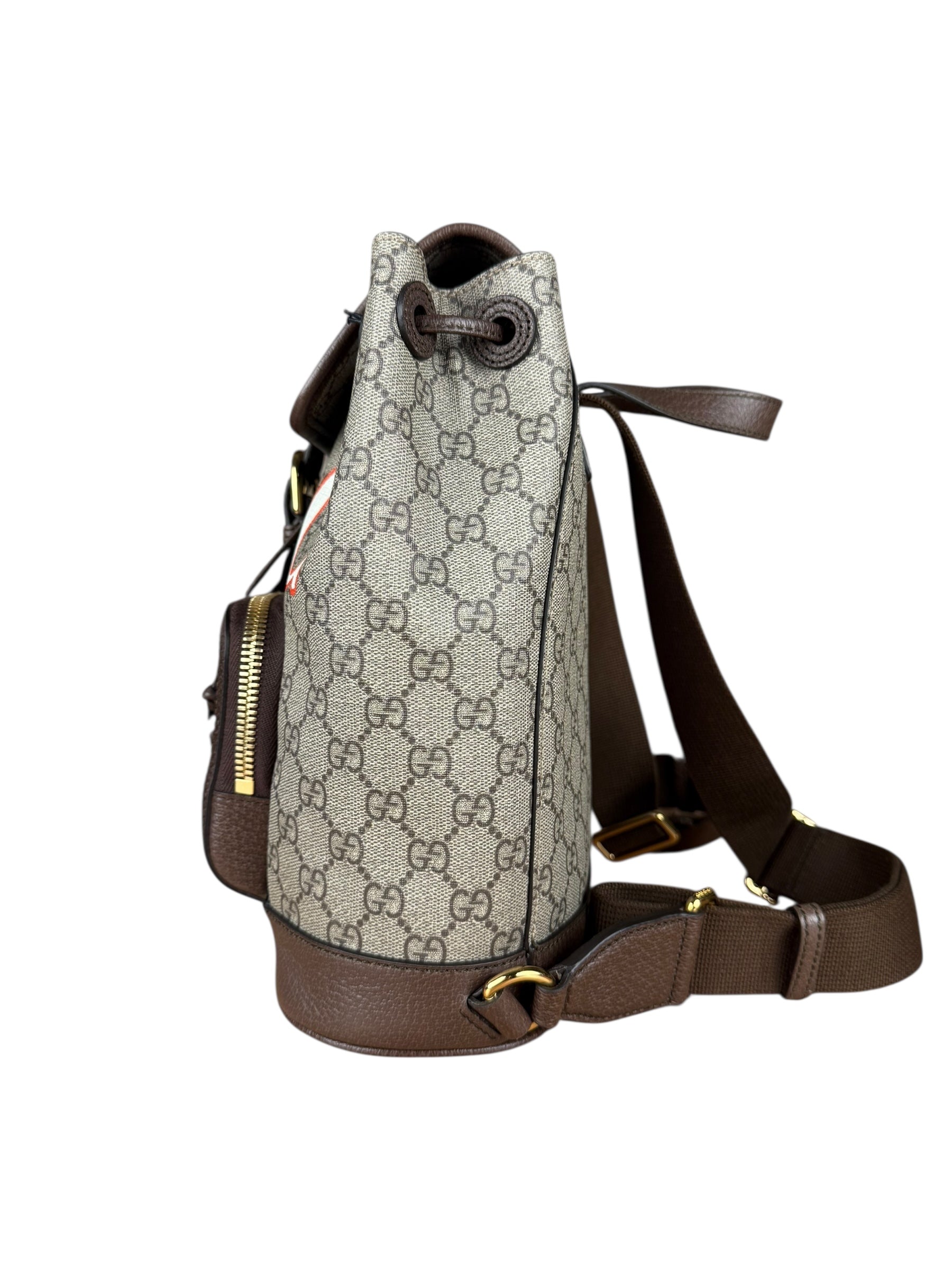Gucci GG Equestrian Coated Canvas Backpack
