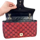 Gucci GG Red Marmont Flap Chain Shoulder Bag