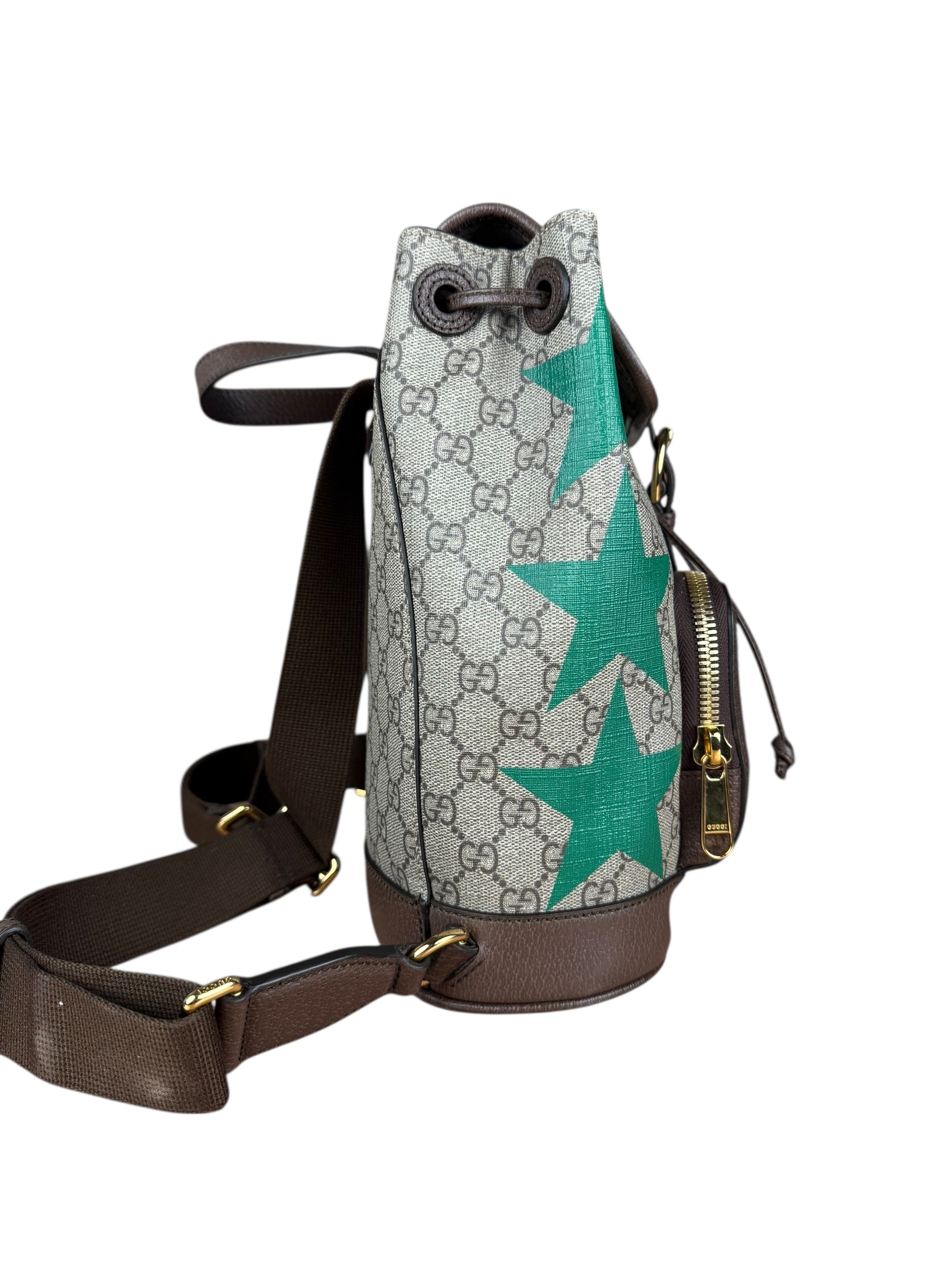 Gucci GG Equestrian Coated Canvas Backpack