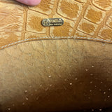 Fendi Vintage Crocodile-Embossed Leather Crossbody Bag