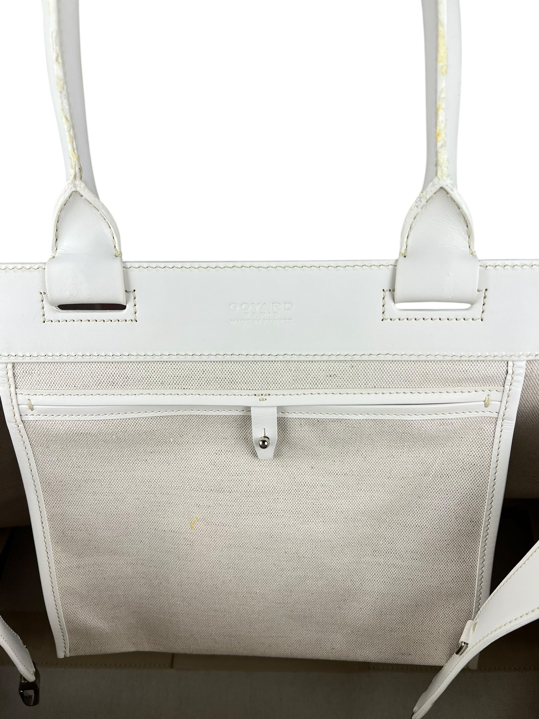 Goyard Bellechasse Goyardine MM White
