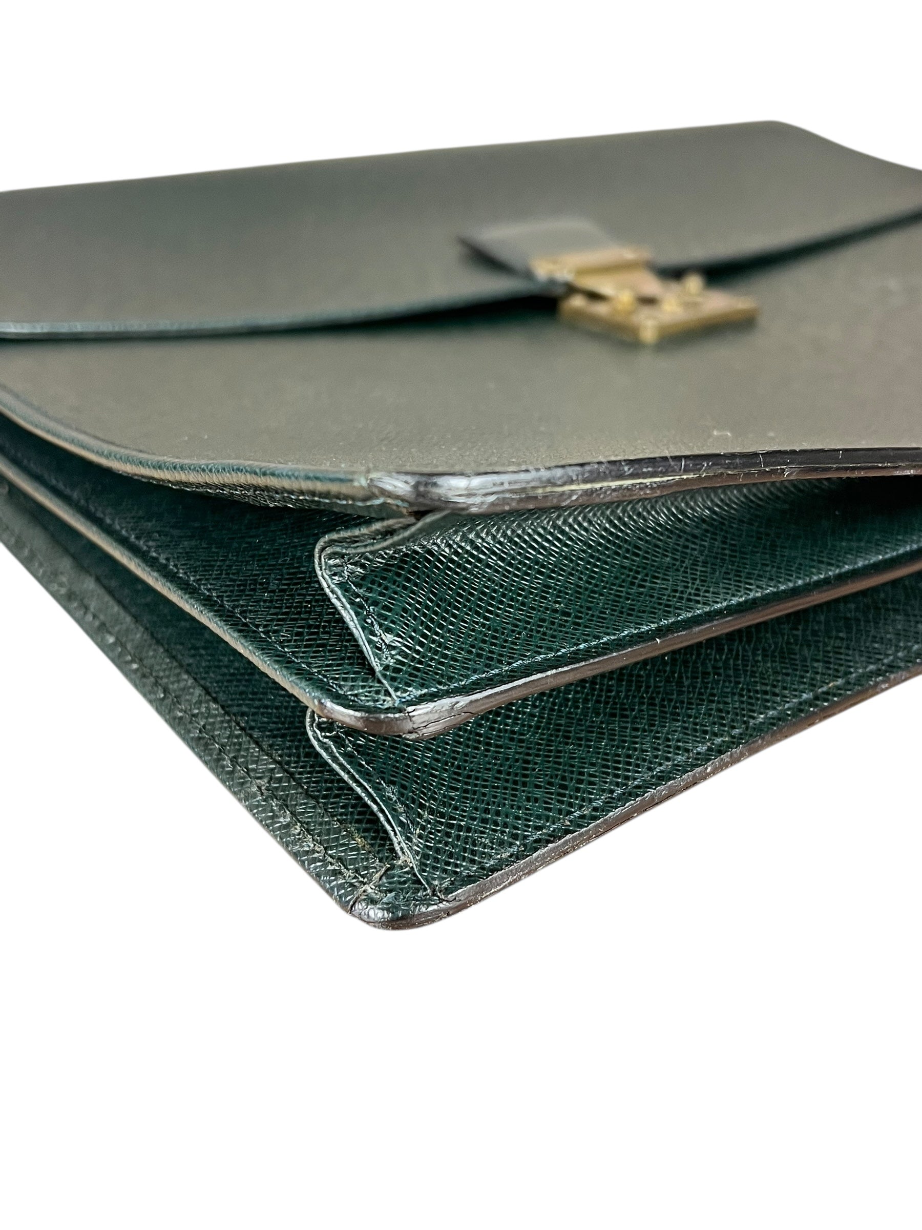 Louis Vuitton Epi Green Top Handle Briefcase