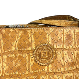 Fendi Vintage Crocodile-Embossed Leather Crossbody Bag