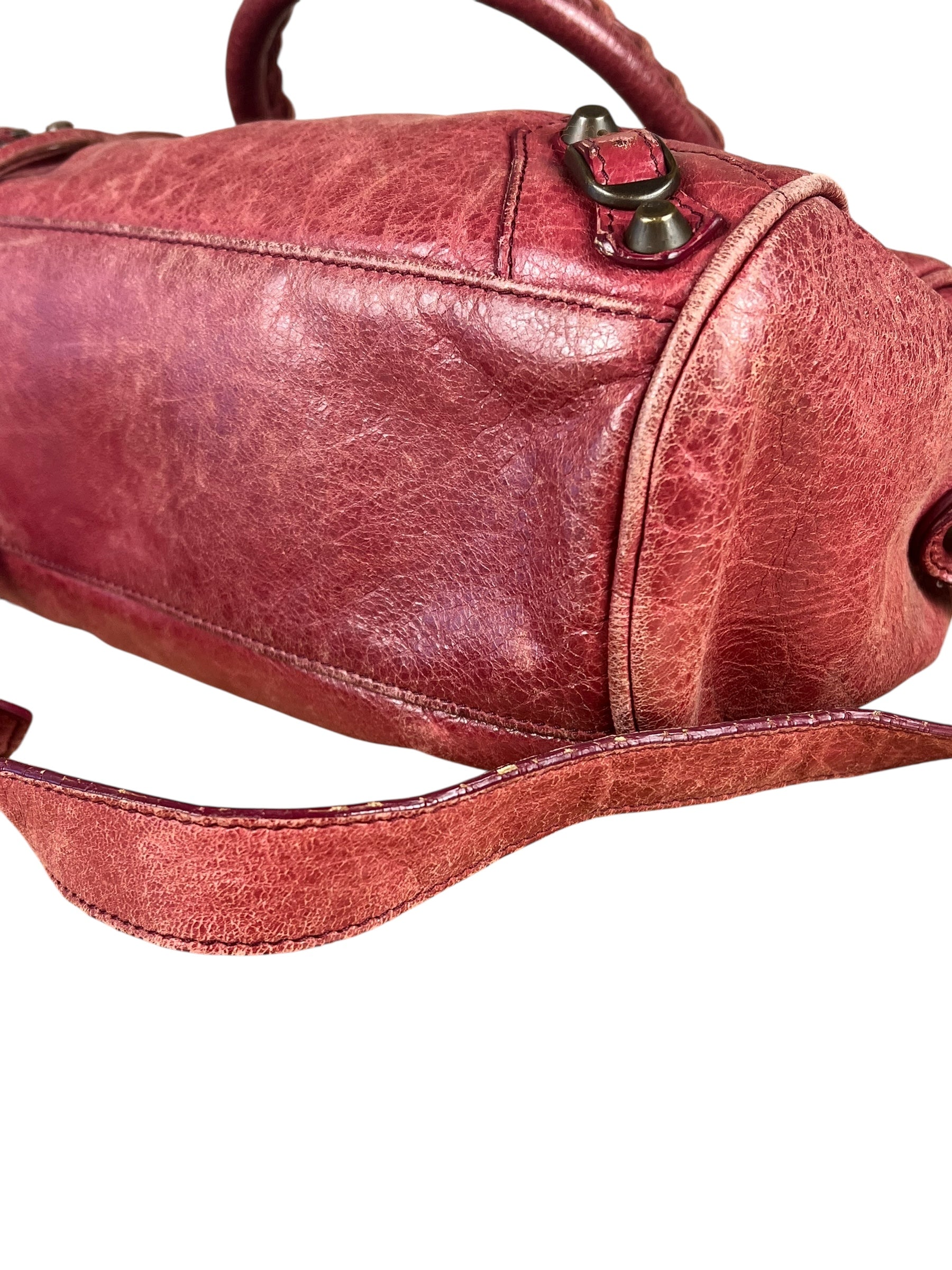 Balenciaga Mini Classic Leather City Bag Red