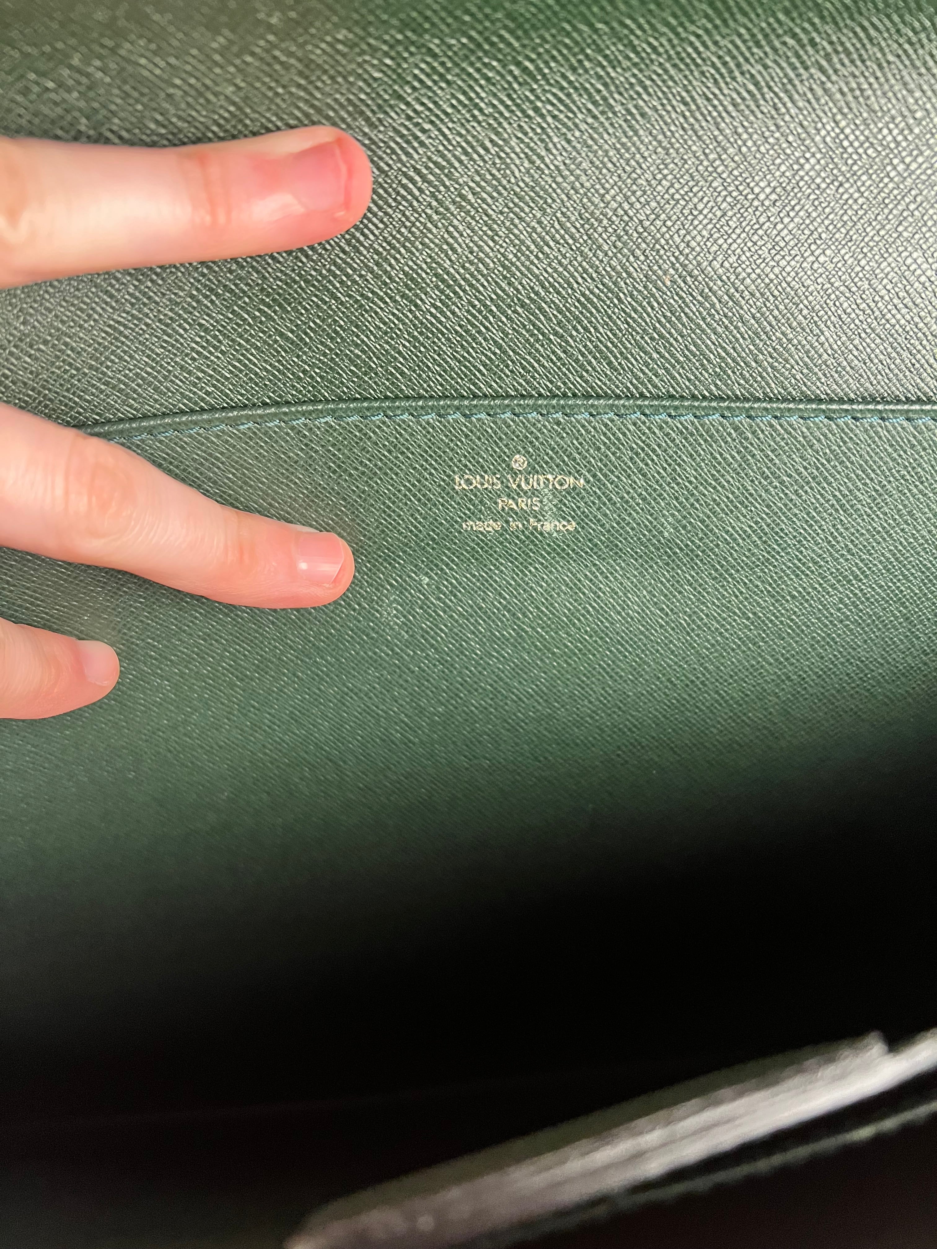 Louis Vuitton Epi Green Top Handle Briefcase