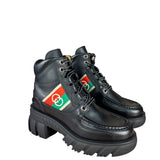 Gucci Romans Leather Interlocking G Ankle Boots