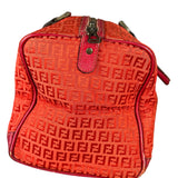 Fendi FF Vintage Boston Bag Red