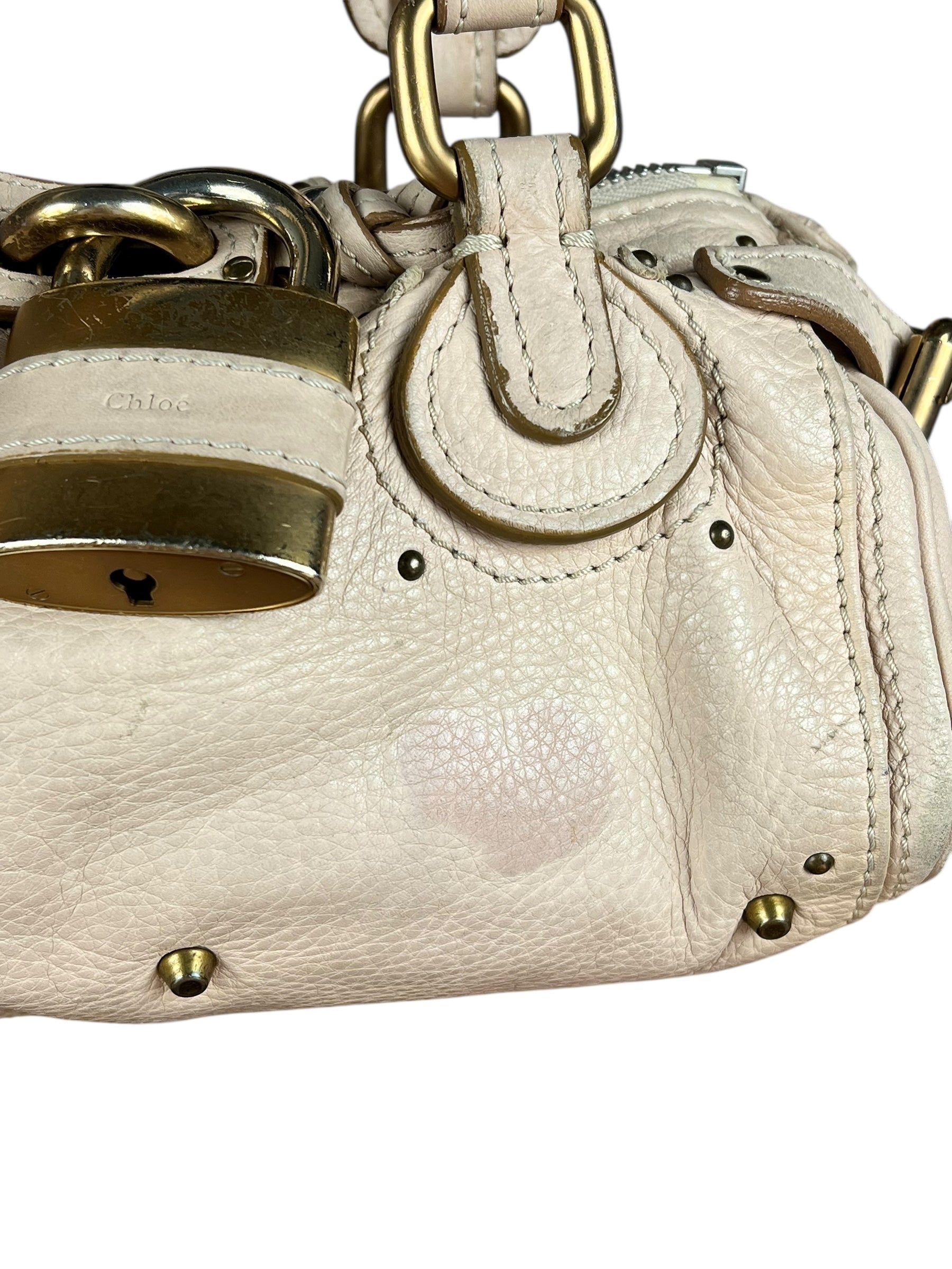 Chloe Vintage Mini Chloe Paddington Bag Beige