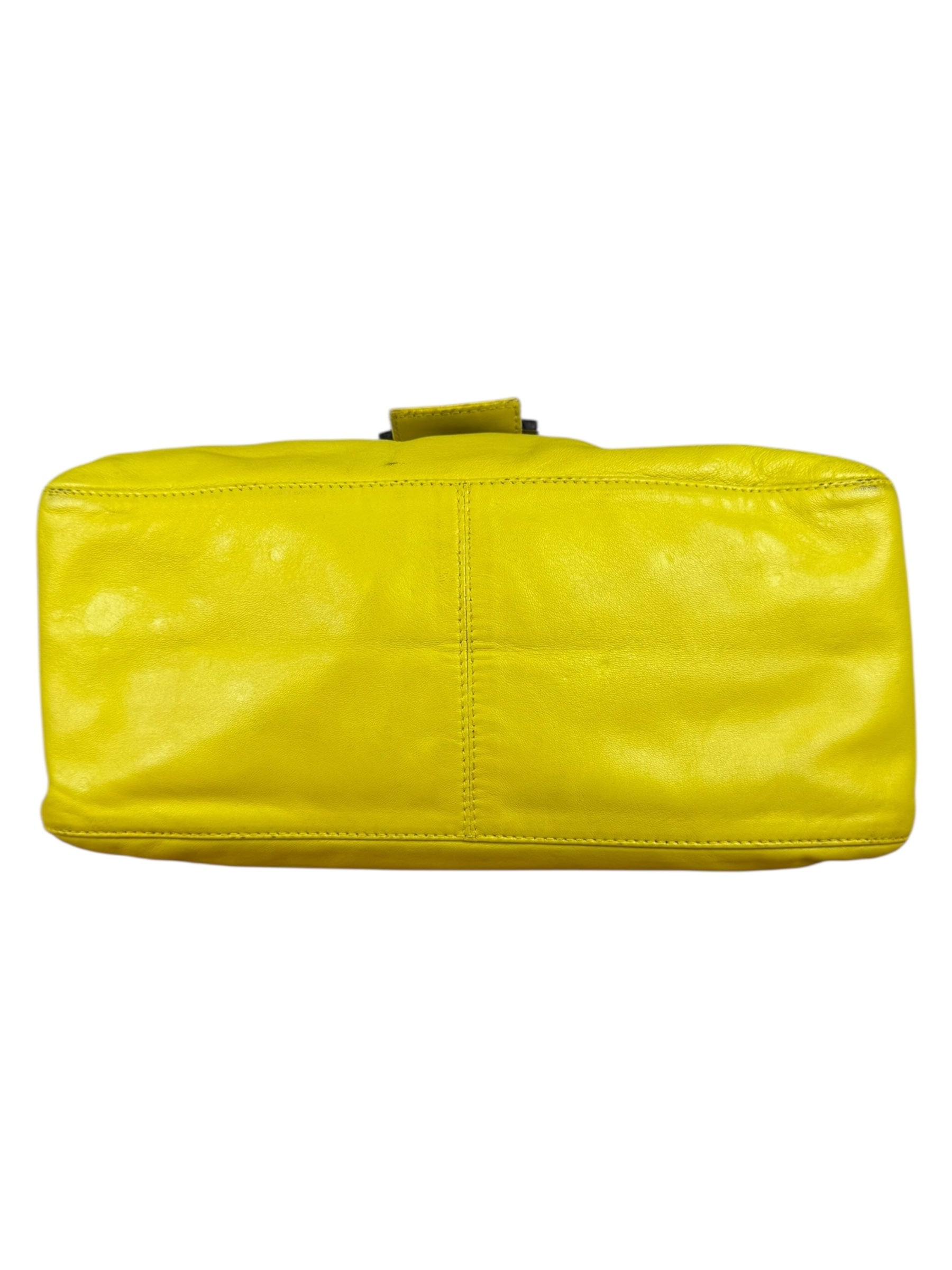 Fendi Yellow Leather Mamma Baguette