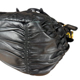 Prada Nappa Leather Ruffle Hobo Shoulder Bag