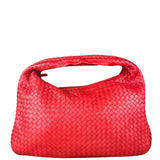Bottega Veneta Large Intreccio Hobo Bag Red