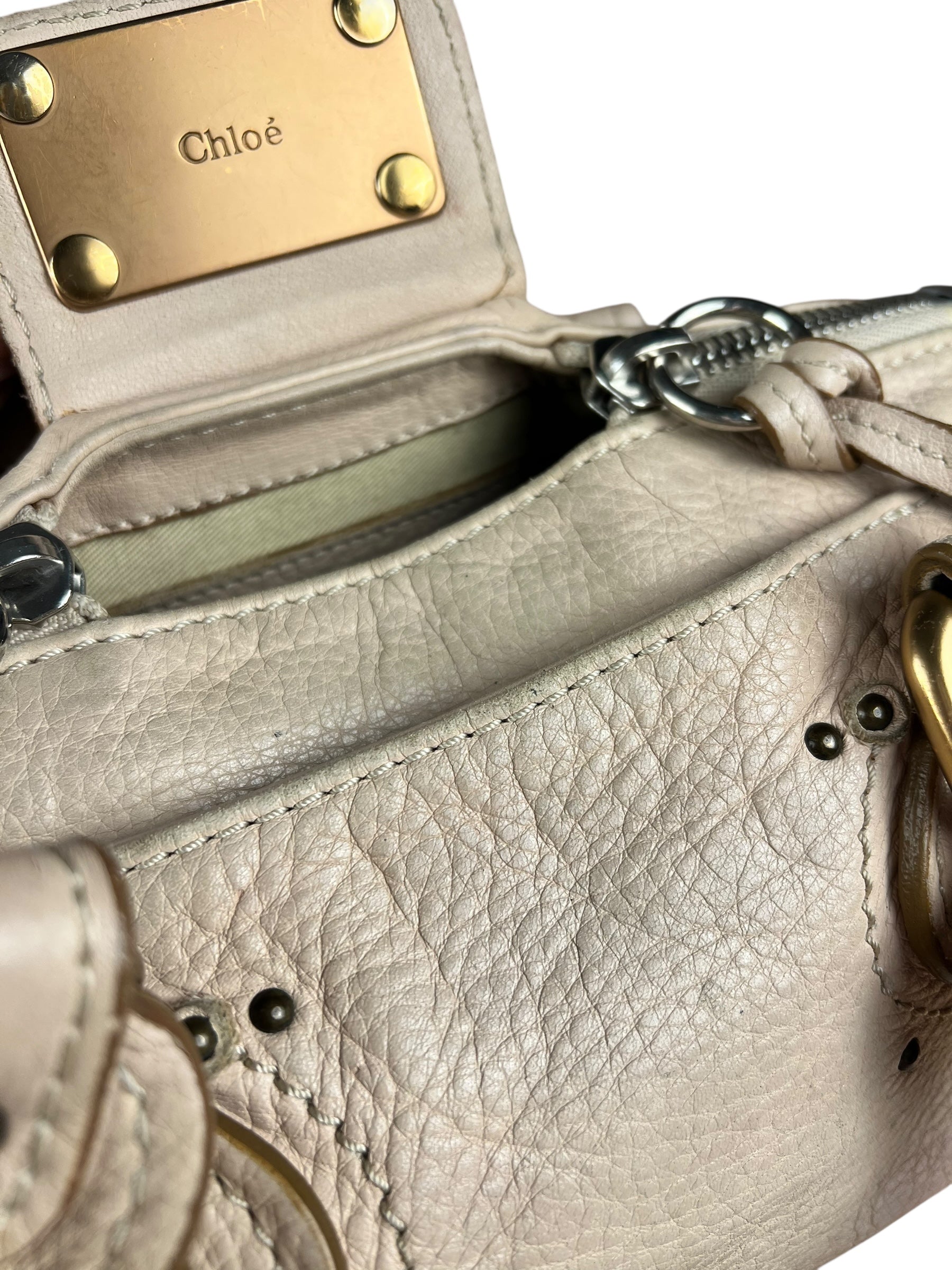 Chloe Vintage Mini Chloe Paddington Bag Beige