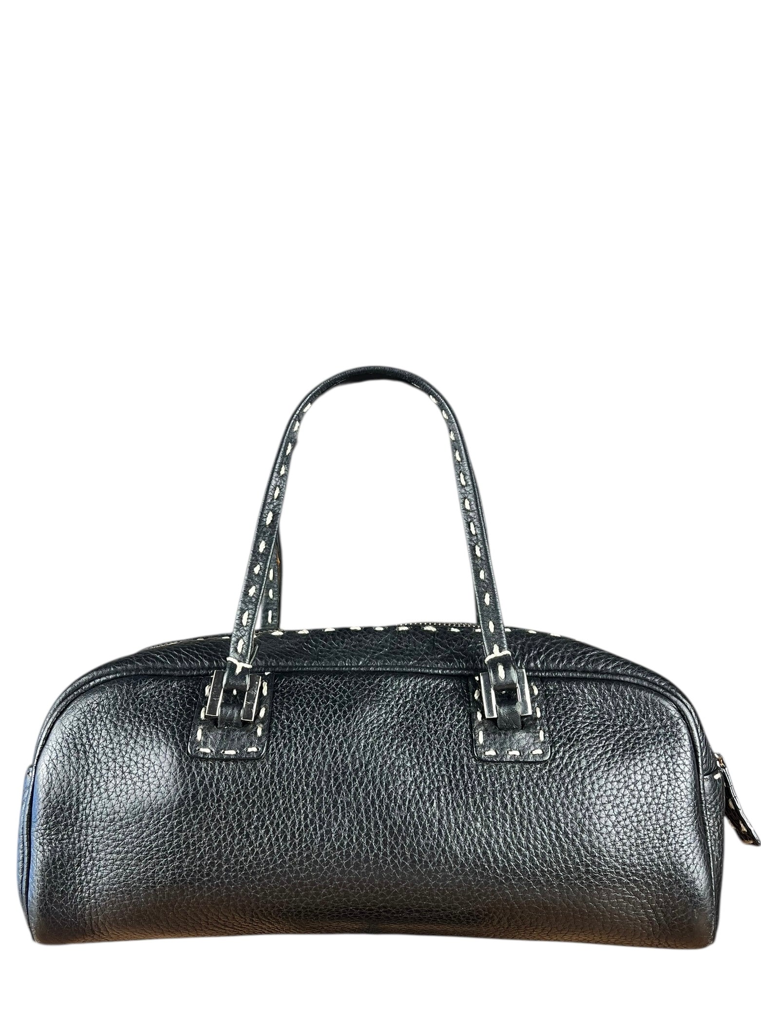 Fendi Vintage Leather Selleria Stitch Handbag