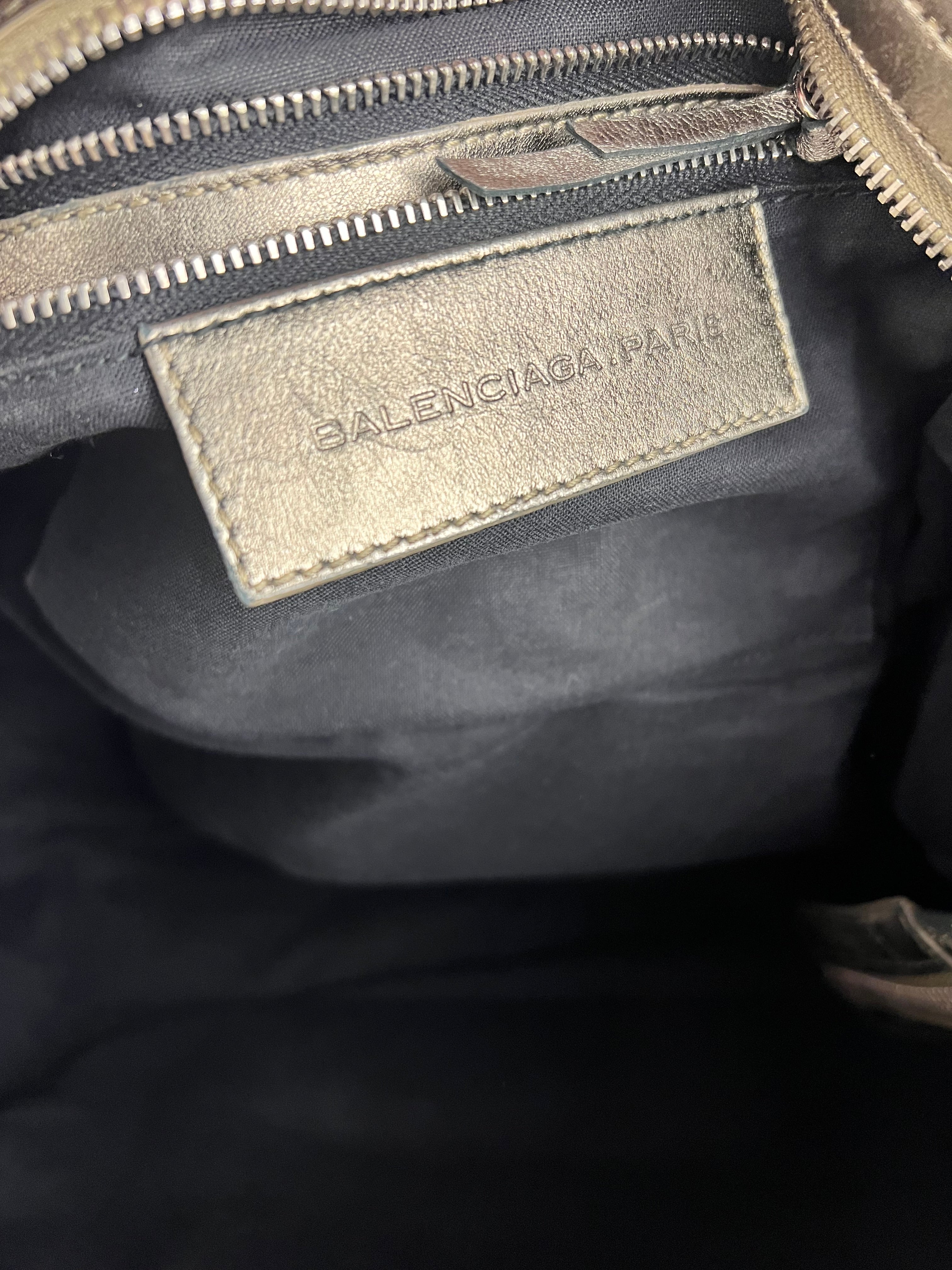 Balenciaga Gold Metallic M Le City Bag