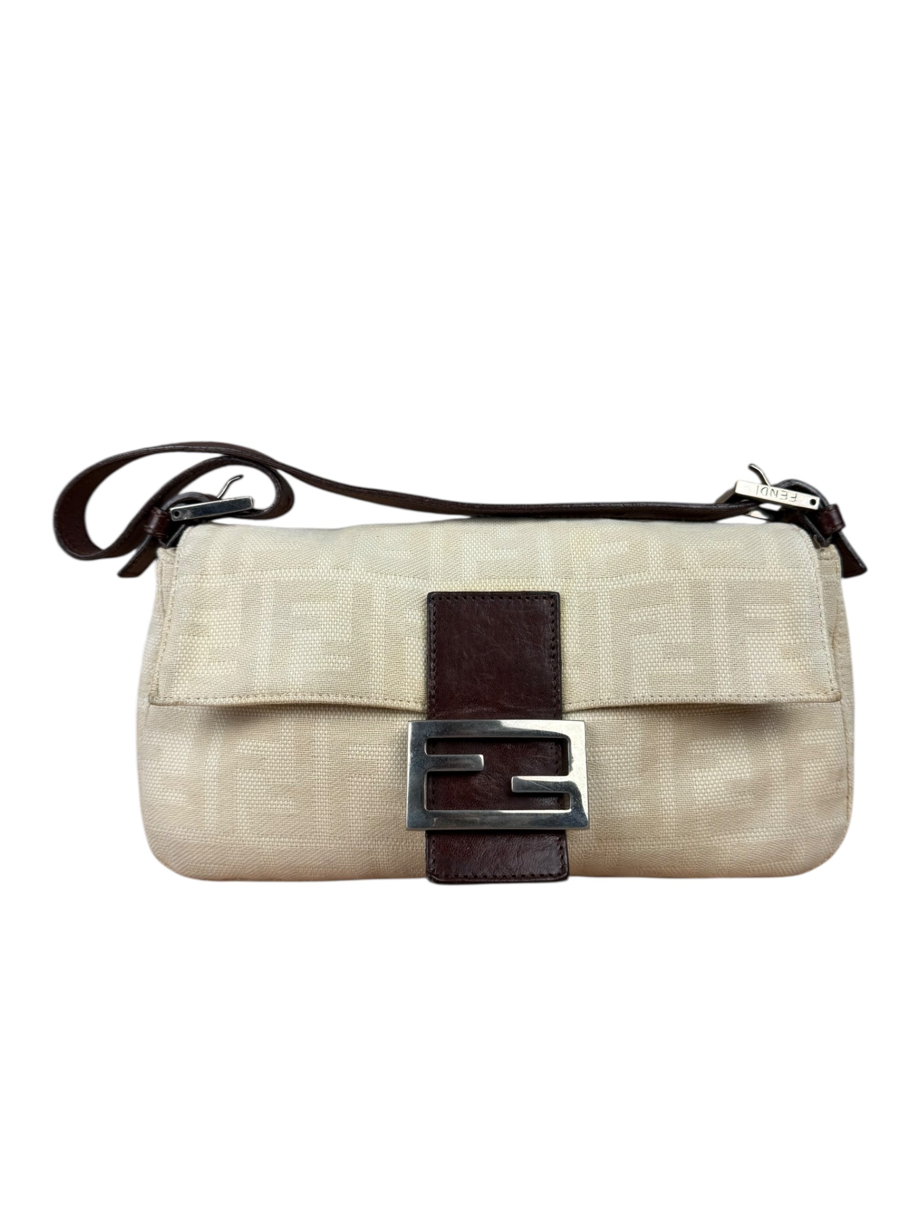 Fendi FF Canvas Baguette
