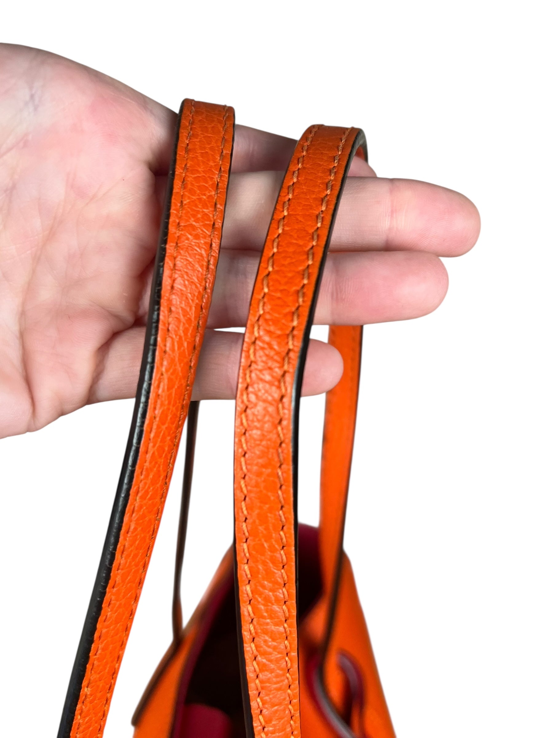 Gucci Orange Pebble Leather Swing Medium Tote