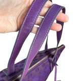 Loewe Vintage Purple Anagram Shoulder Tote