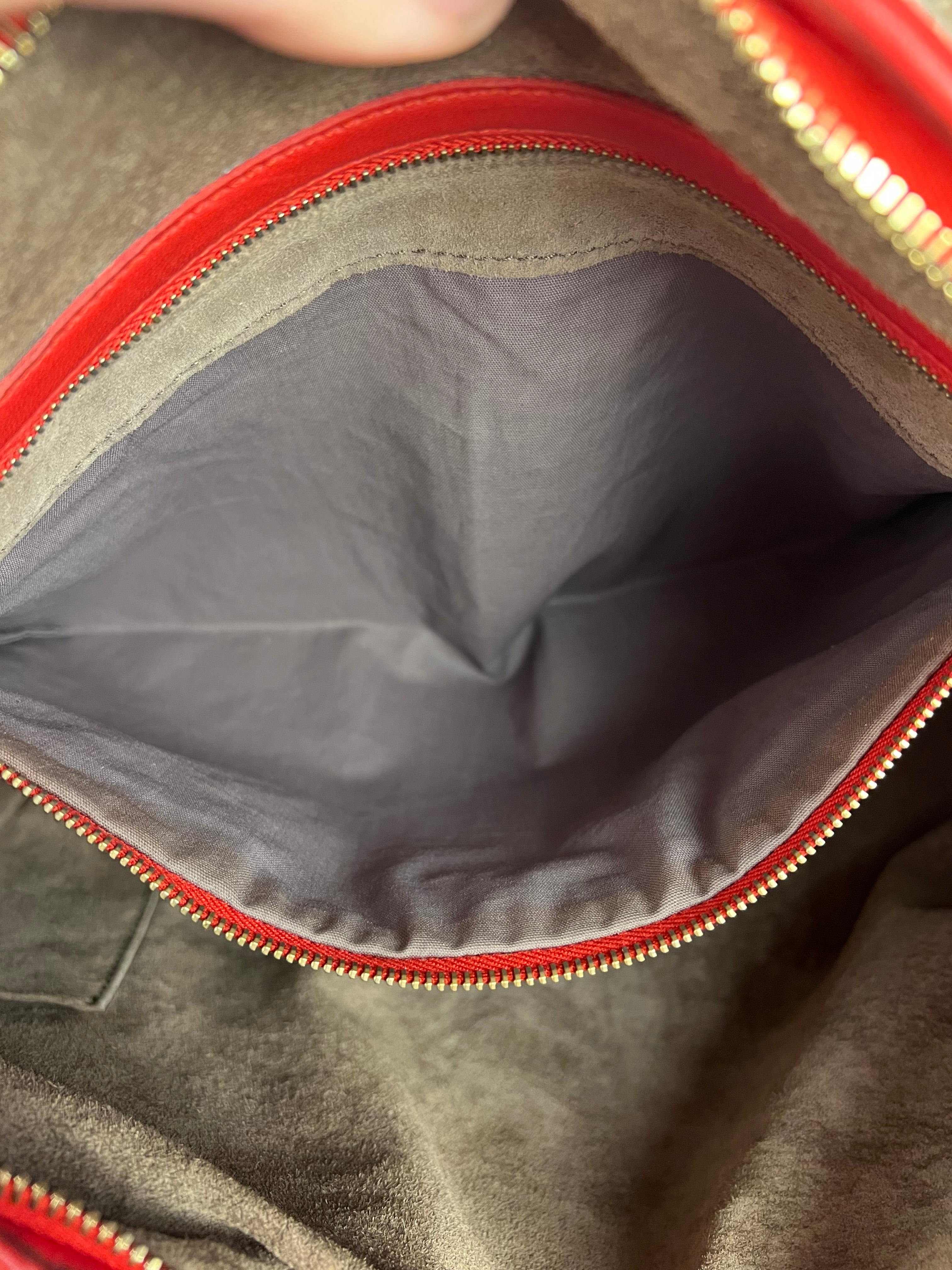 Bottega Veneta Large Intreccio Hobo Bag Red