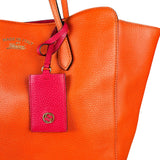Gucci Orange Pebble Leather Swing Medium Tote