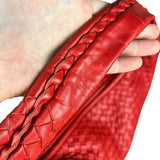 Bottega Veneta Large Intreccio Hobo Bag Red
