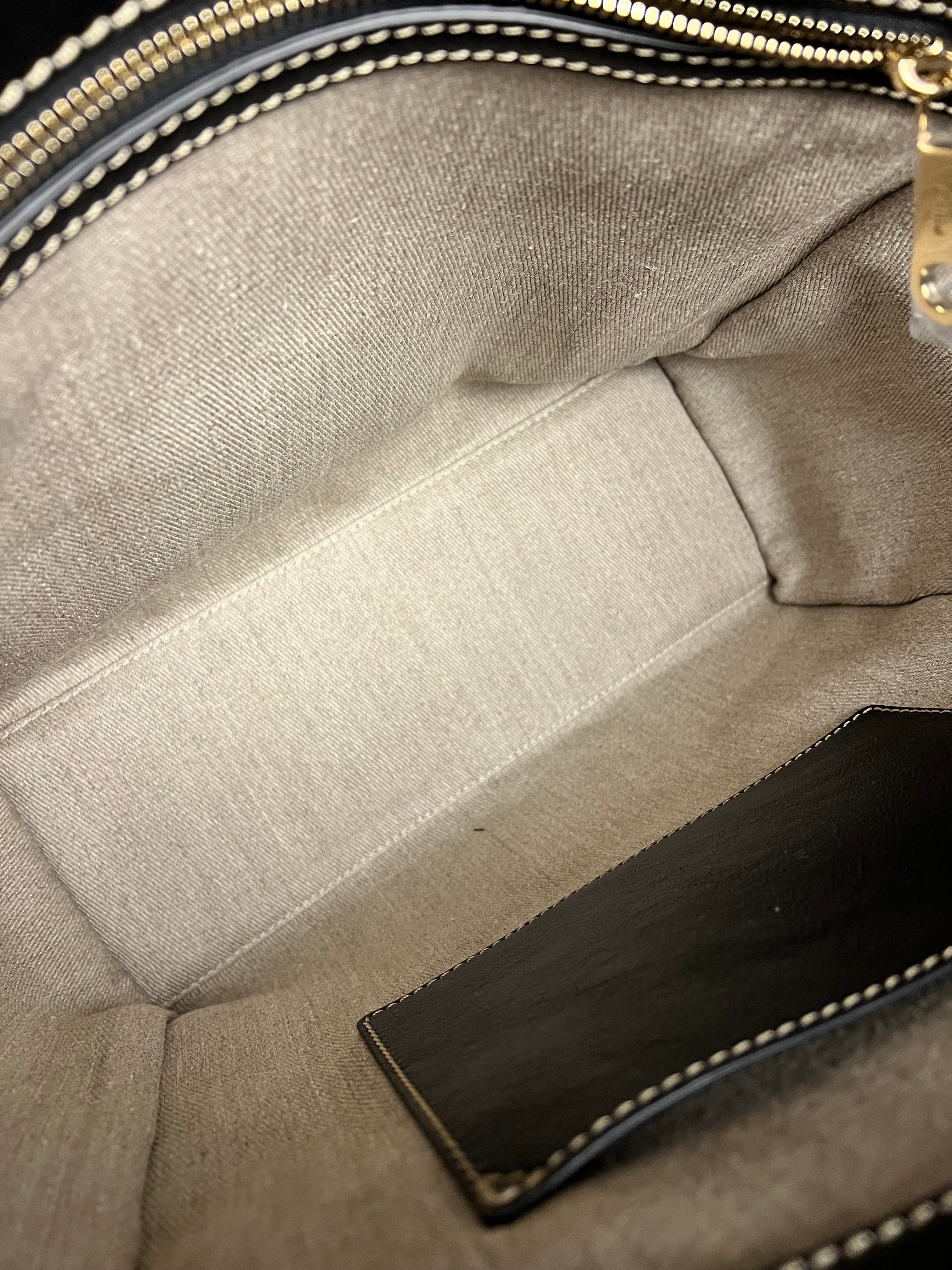 Chloe Edith Black Leather Tote Bag