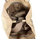 Prada Beige Nylon/Leather Shoulder Bag
