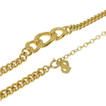 Christian Dior Rhinestone Chain Link Necklace Gold