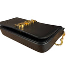 Fendi Fendigraphy Black Leather Wallet on Chain