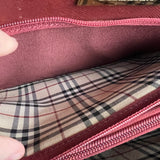 Burberry Vintage Leather Burgundy Handbag