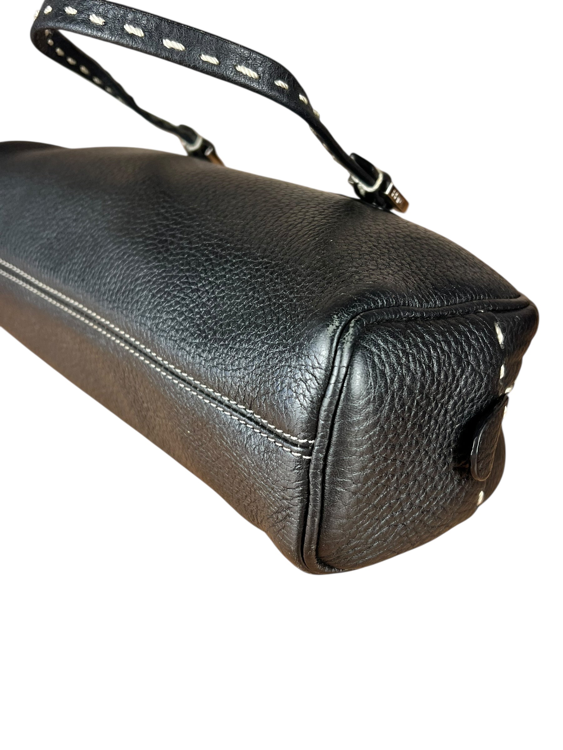 Fendi Vintage Leather Selleria Stitch Handbag