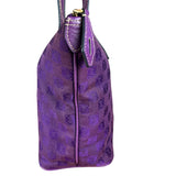 Loewe Vintage Purple Anagram Shoulder Tote