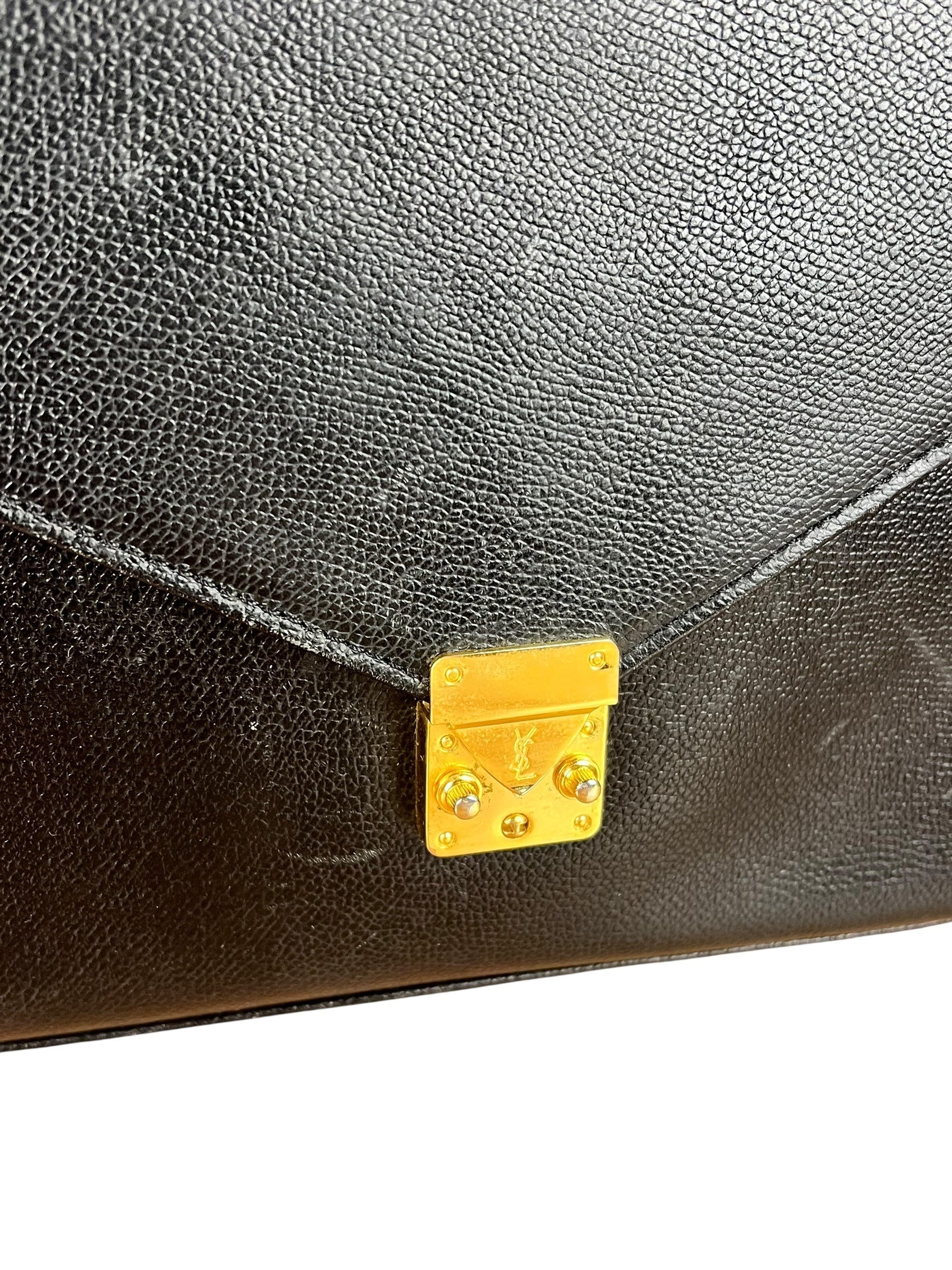 Saint Laurent Vintage Leather Envelope Clutch