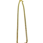 Christian Dior Rhinestone Chain Link Necklace Gold