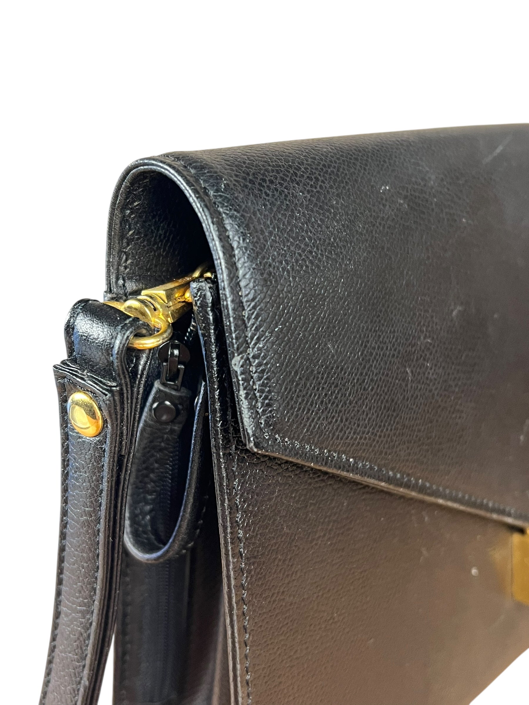 Saint Laurent Vintage Leather Envelope Clutch