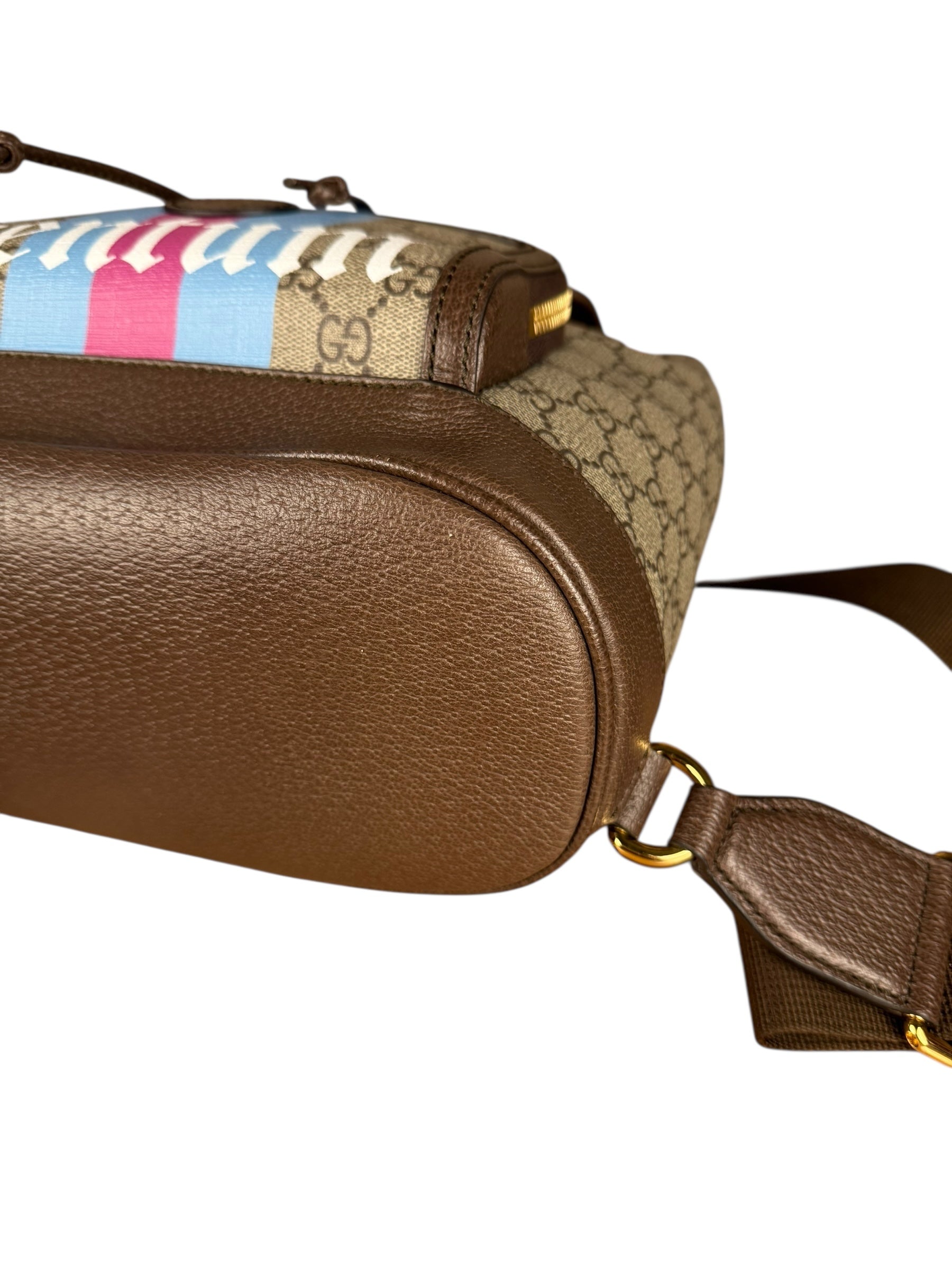 Gucci GG Equestrian Coated Canvas Backpack