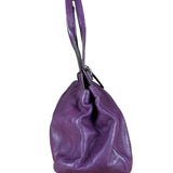 Coach Vintage Purple Leather Hobo Shoulder Bag