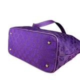 Loewe Vintage Purple Anagram Shoulder Tote