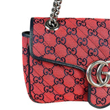 Gucci GG Red Marmont Flap Chain Shoulder Bag