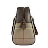 Burberry Brown Vintage Check Boston Handbag
