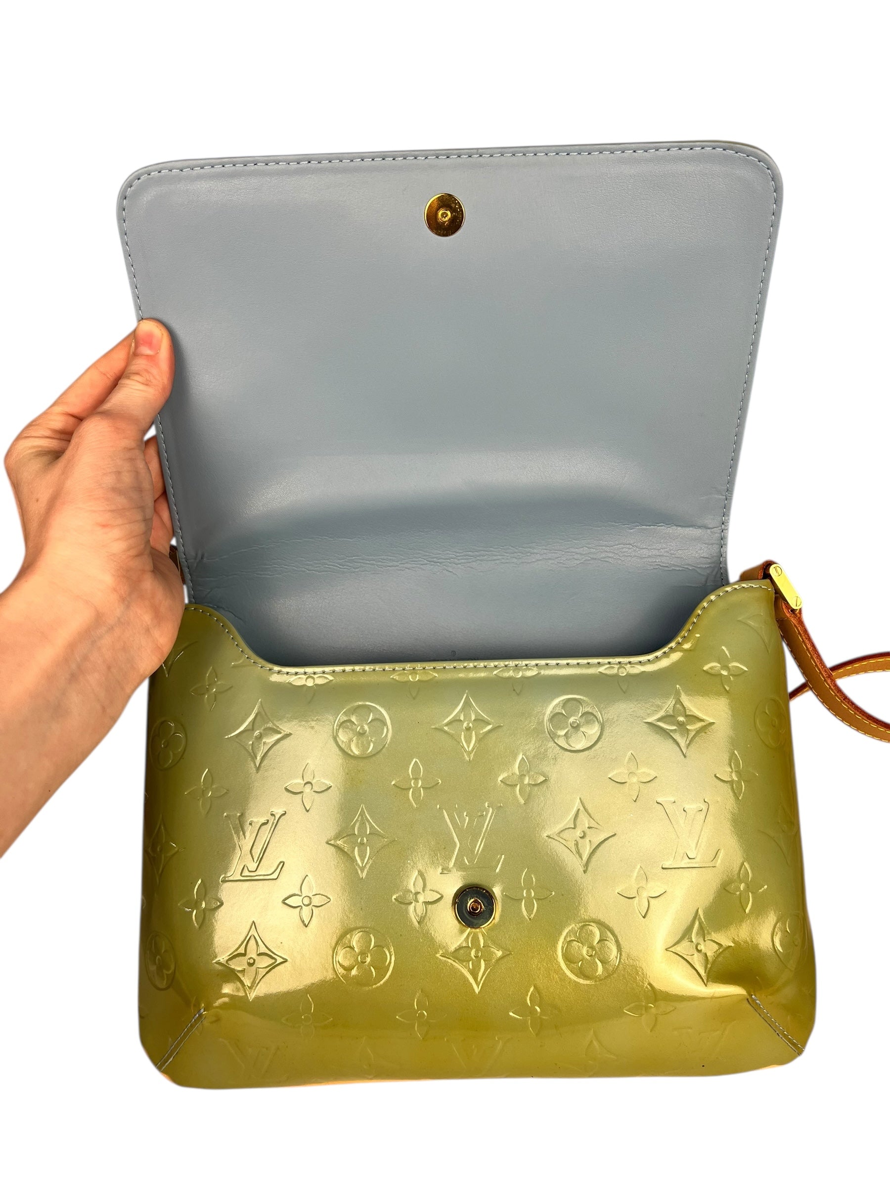Louis Vuitton Monogram Vernis Green Thompson Shoulder Bag