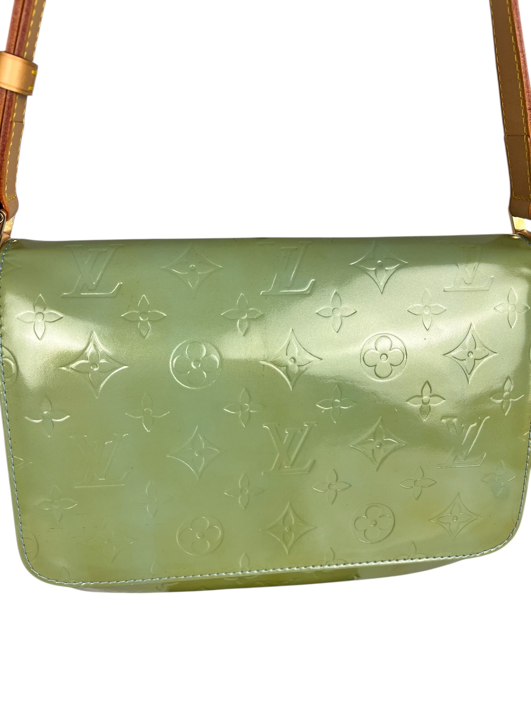 Louis Vuitton Monogram Vernis Green Thompson Shoulder Bag