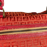 Fendi FF Vintage Boston Bag Red