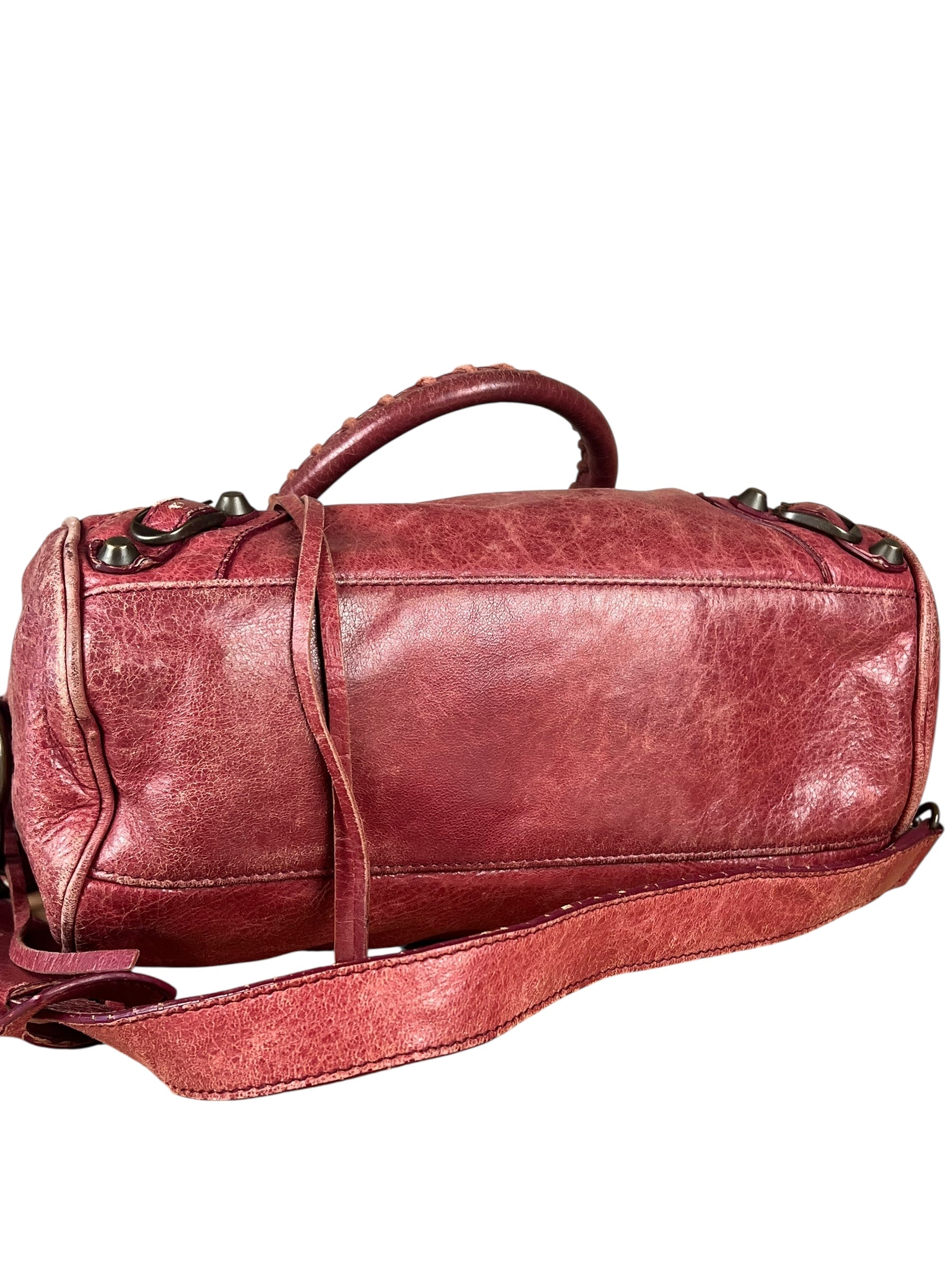 Balenciaga Mini Classic Leather City Bag Red