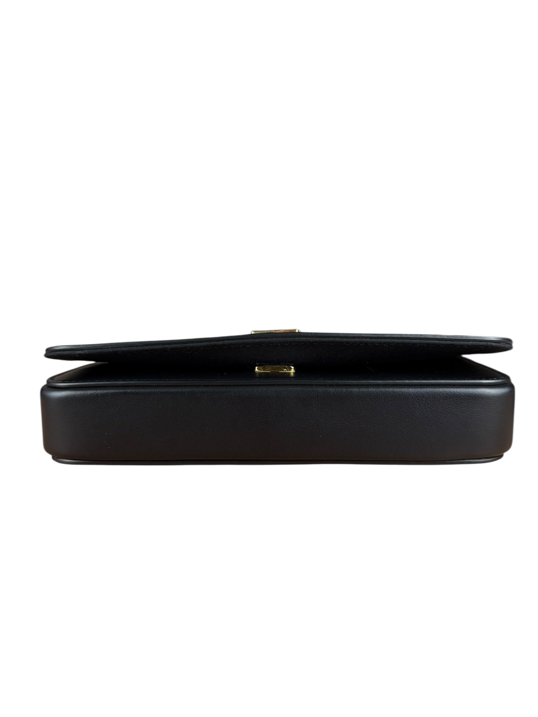 Fendi Fendigraphy Black Leather Wallet on Chain