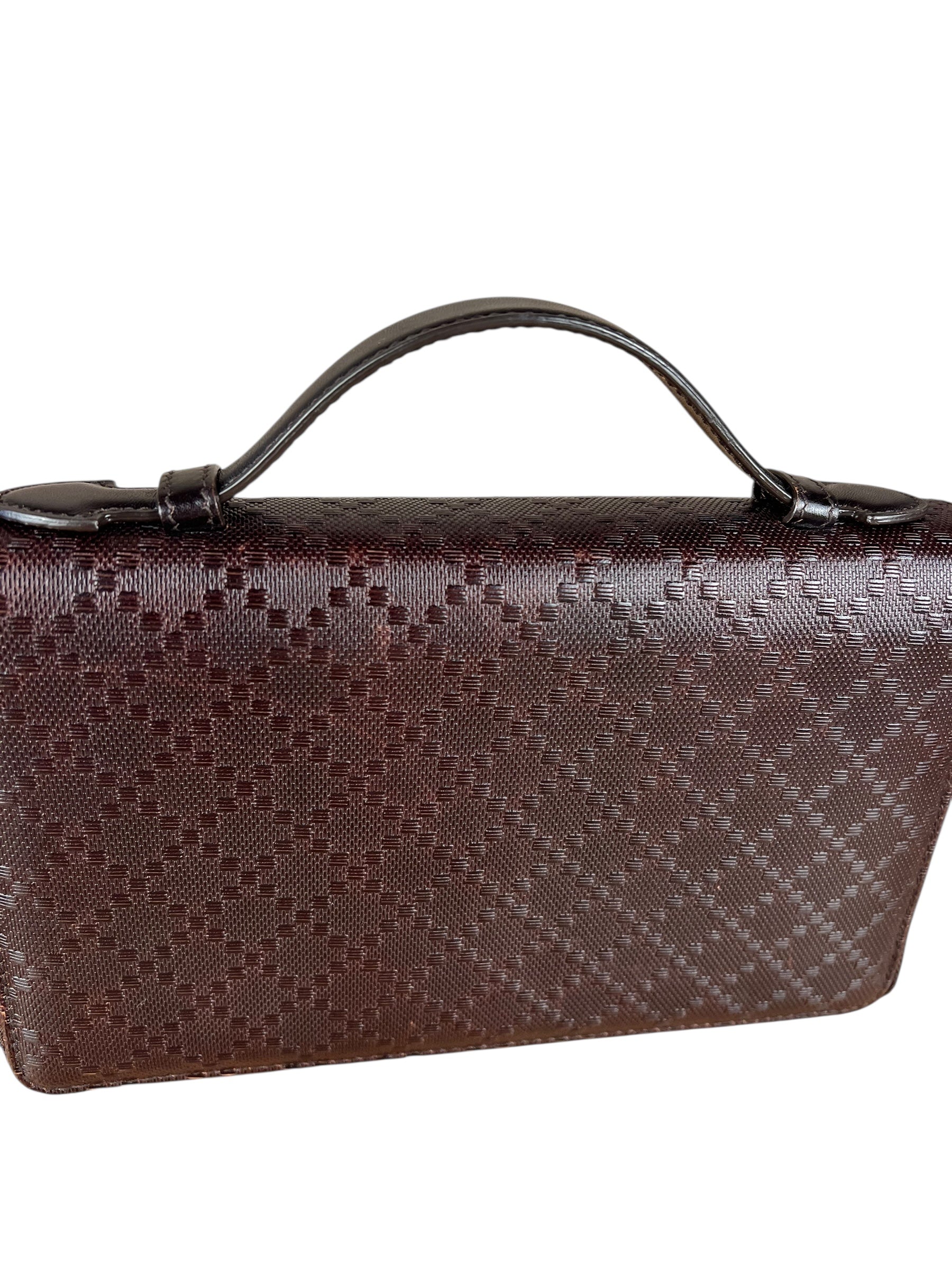 Gucci Diamante Leather Zippy Top Handle Organizer