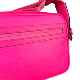 Gucci Hot Pink GG Rubber Effect Crossbody Bag