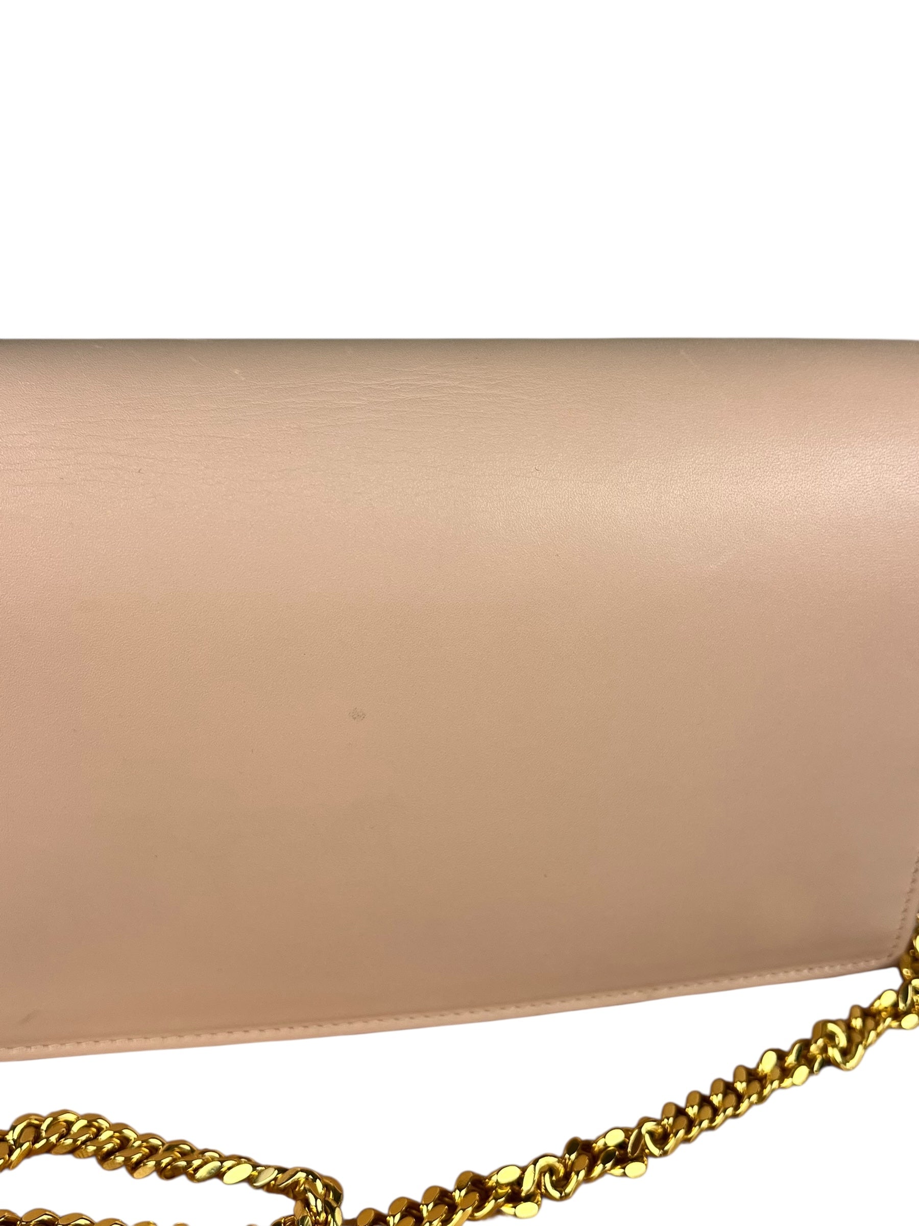 Saint Laurent Smooth Calfskin Monogram Kate Tassel Chain Pink