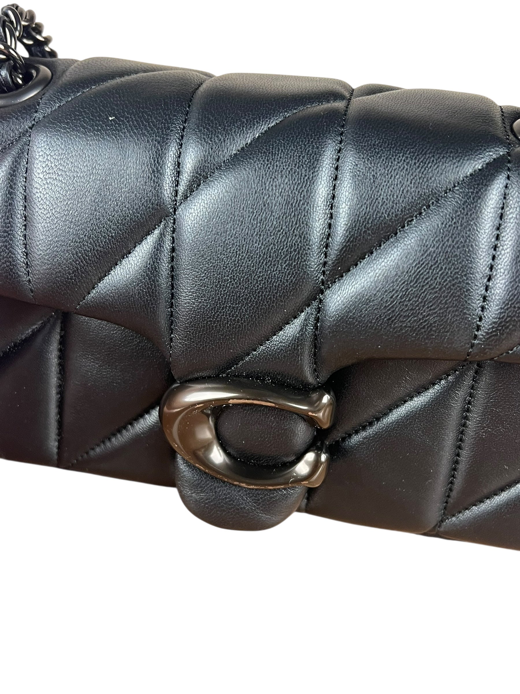 Coach Nappa Leather Black Tabby 18 Crossbody