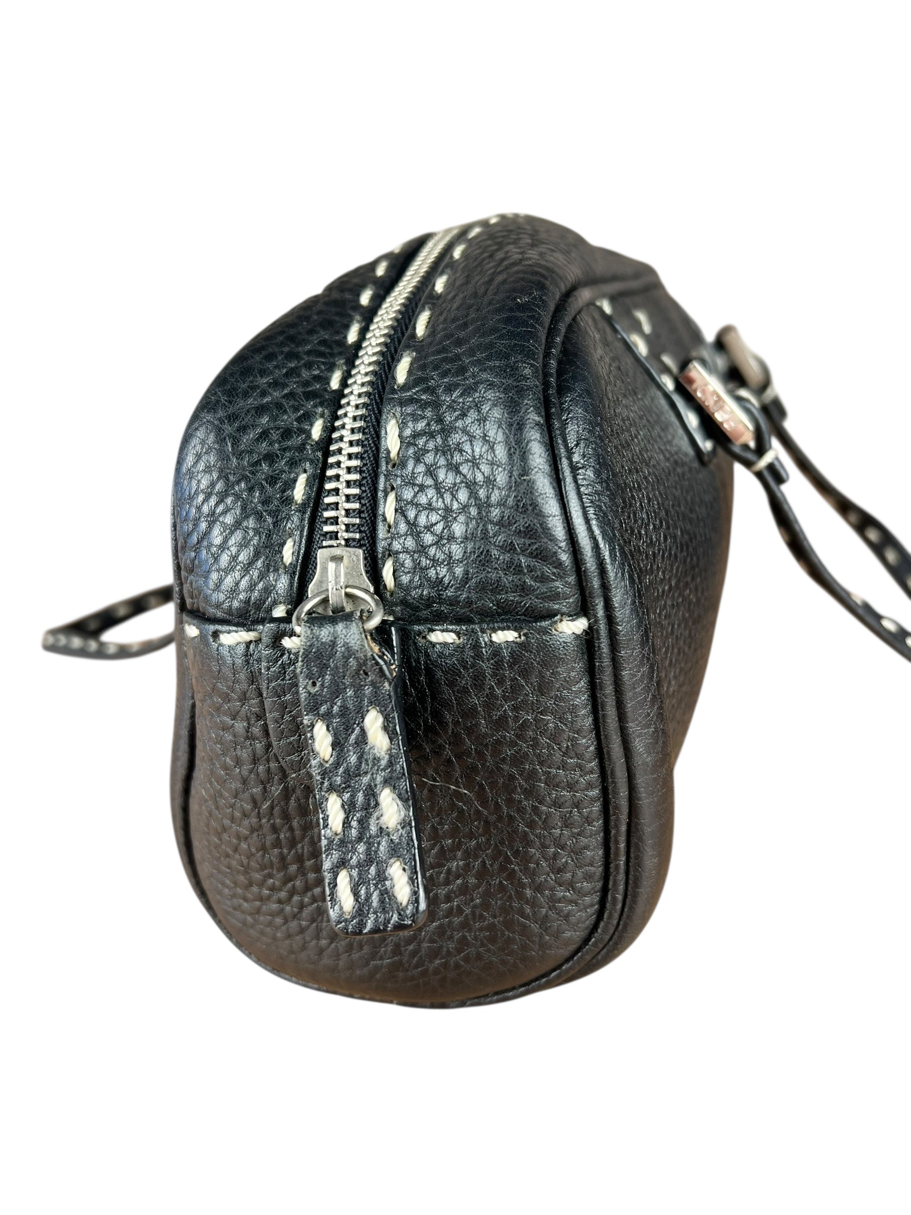 Fendi Vintage Leather Selleria Stitch Handbag